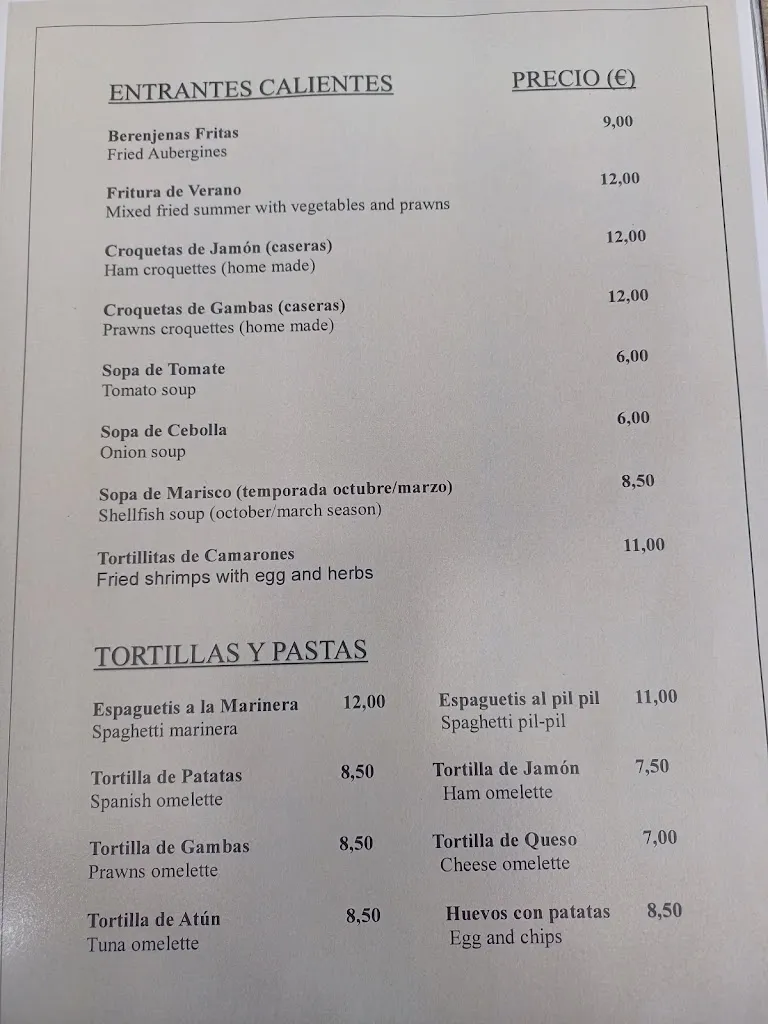 Menu_Restaurante Varadero Beach_Torrox_image_2