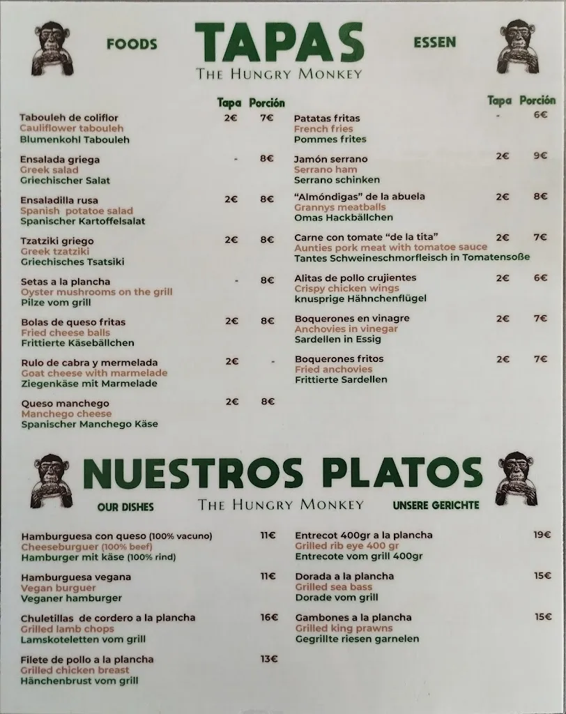 Menu_3 monkeys Torrox Costa_Torrox_immagine_1