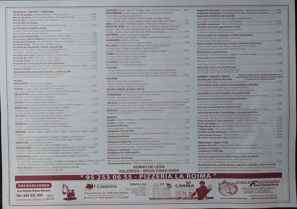 Menu_Restaurante Pizzería La Roima_Torrox_image_2