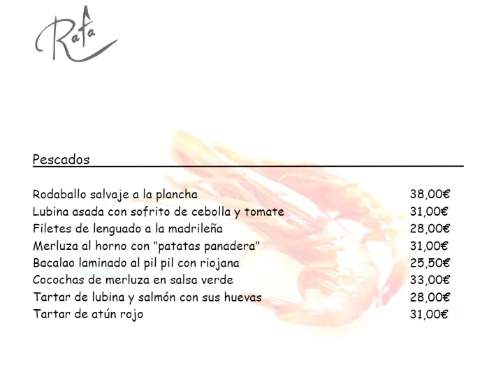 Menu_Restaurante Rafa | Restaurante Marisquería_Rafal_image_3