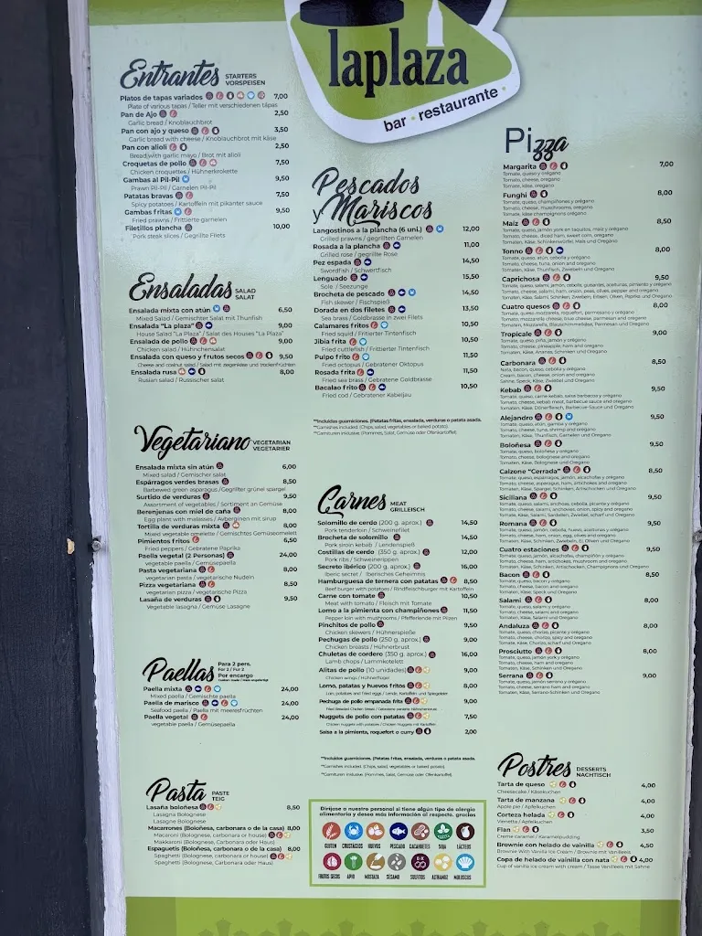 Menu_La Plaza Restaurant_Torrox_image_1