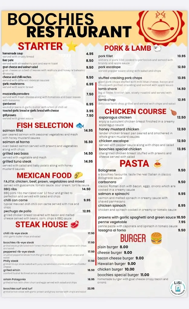 Menu_Boochies Breakfast , Brunch and Dinner_Alcázares Los_image_1