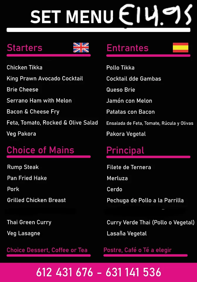 Menu_La Diva International Restaurant_Alcázares Los_image_1