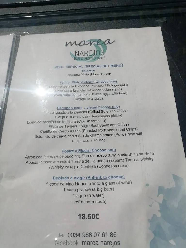 Menu_Marea Narejos Bar Restaurante_Alcázares Los_image_4