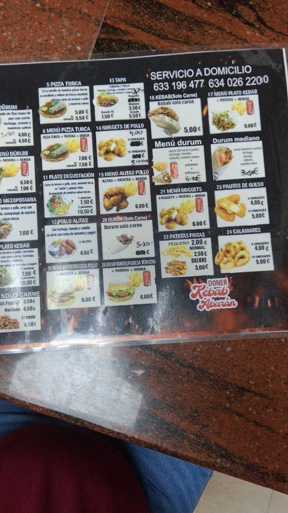 Menu_DÖNER KEBAB ABARÀN. _Abarán_image_1