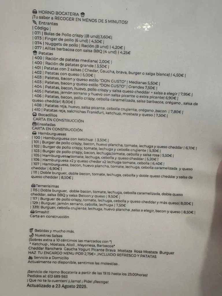 Menu_Hamburguesería BOCATERIA EL HORNO_Abarán_image_1