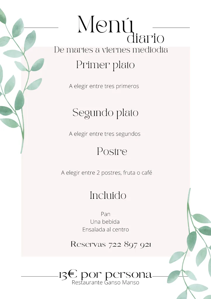 Menu_Restaurante Ganso Manso_Abarán_immagine_1