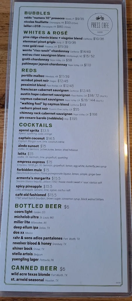 Menu_Press Café_Aledo_immagine_4