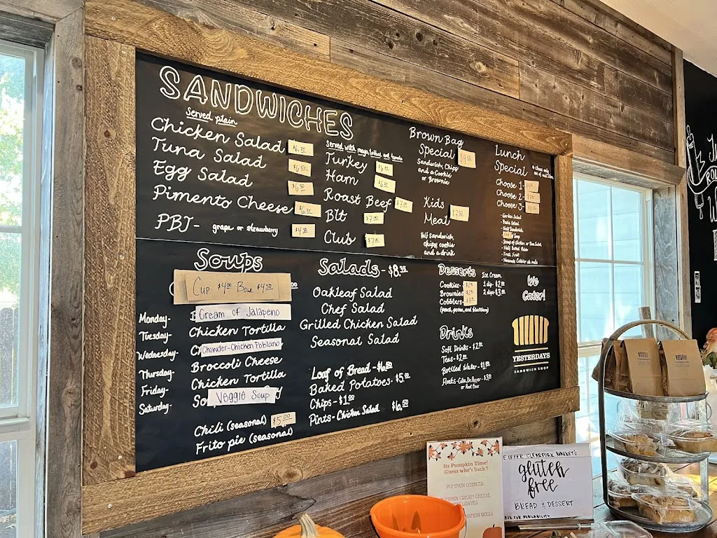 Menu_Yesterdays Sandwich Shop In Aledo_Aledo_image_3