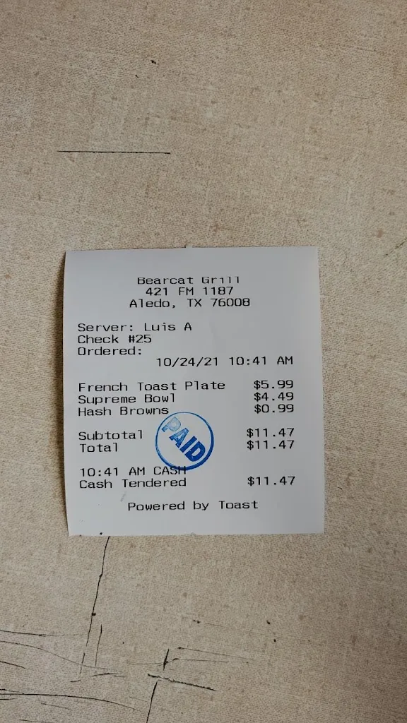 Dawn M Nolan _Bearcat Grill_Aledo_review