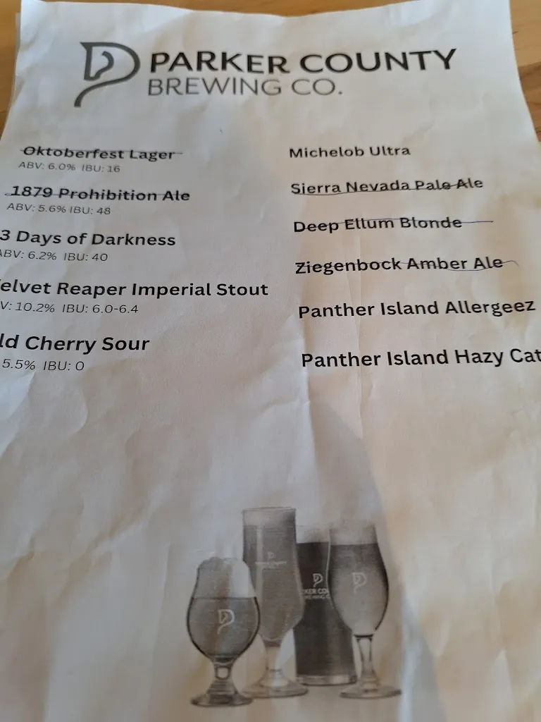 Menu_Parker County Brewing Company_Aledo_immagine_2