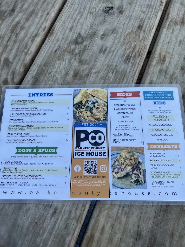 Menu_Parker County Ice House_Aledo_image_4