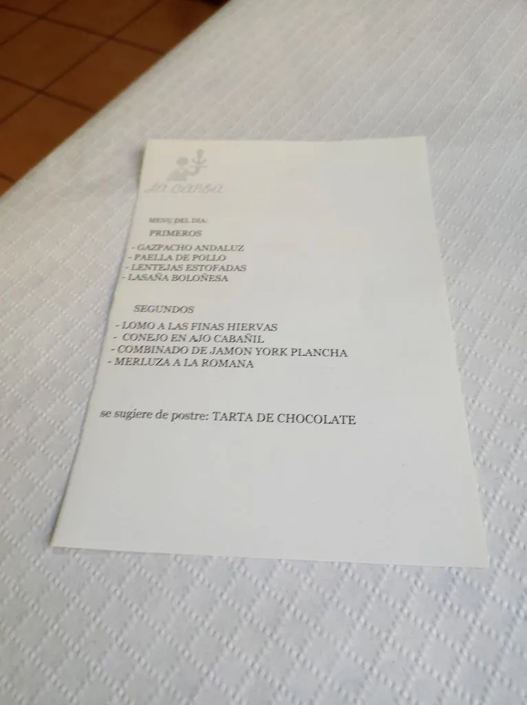 Menu_Restaurante La Canoa_Alcantarilla_immagine_2