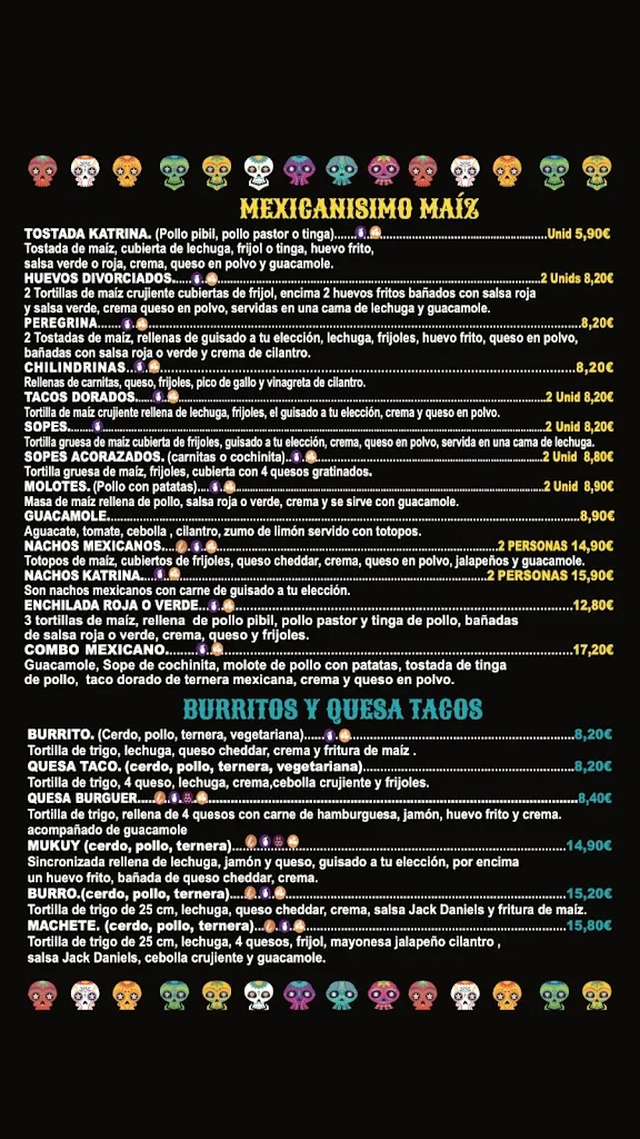 Menu_Taquería La Katrina_Alcantarilla_image_3
