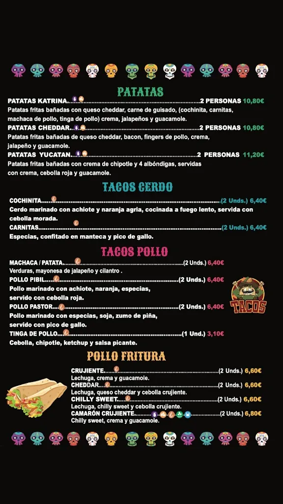Menu_Taquería La Katrina_Alcantarilla_image_4