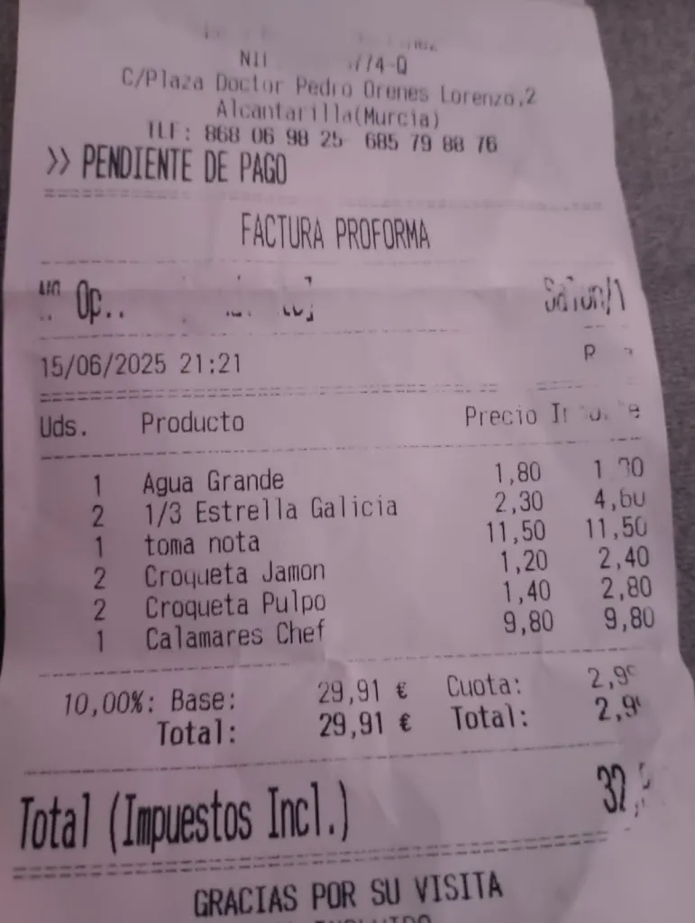 Dori Caballero_TOMA NOTA PINSERIA_Alcantarilla_review