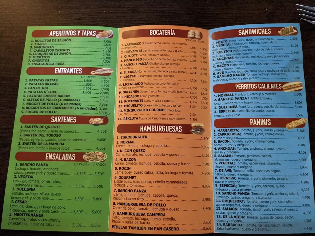 Menu_Sancho Panza_Alcantarilla_image_3