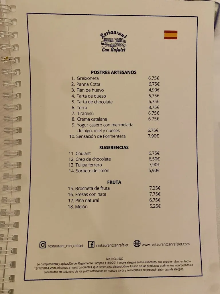 Menu_Restaurant Can Rafalet_Rafal_image_2