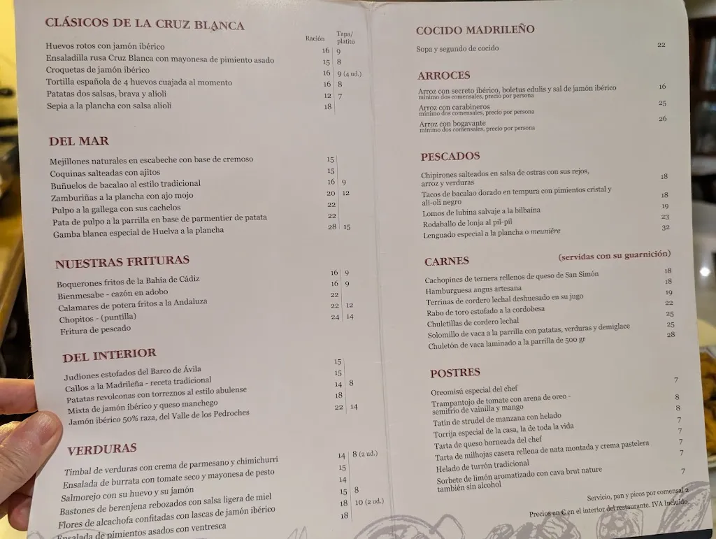 Menu_Cervecería Restaurante Cruz Blanca de Doctor Esquerdo_Blanca_image_1