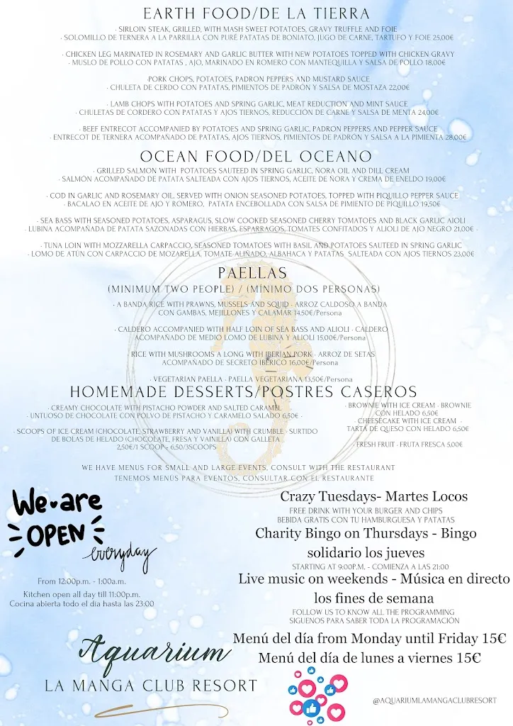 Menu_Aquarium La Manga Club Resort_Atamaría_image_2
