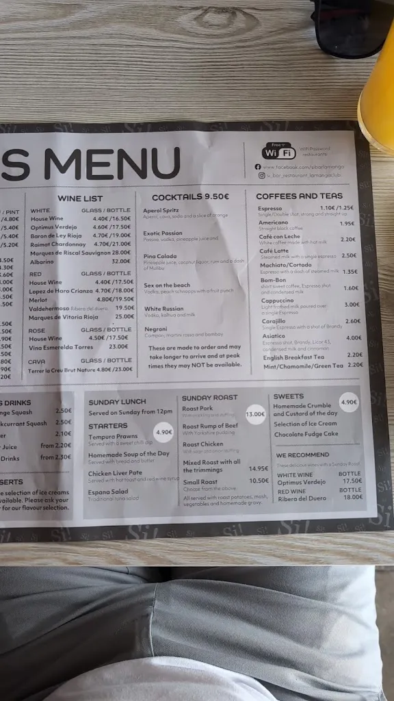 Menu_Si Bar & Restaurant_Atamaría_image_4