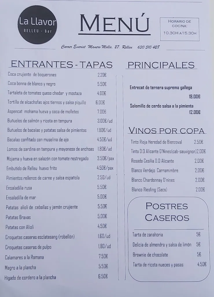 Menu_La Llavor Relleu Bar_Relleu_immagine_4