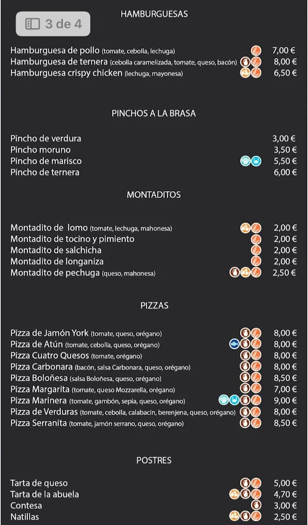 Menu_La cueva_Beniel_immagine_1