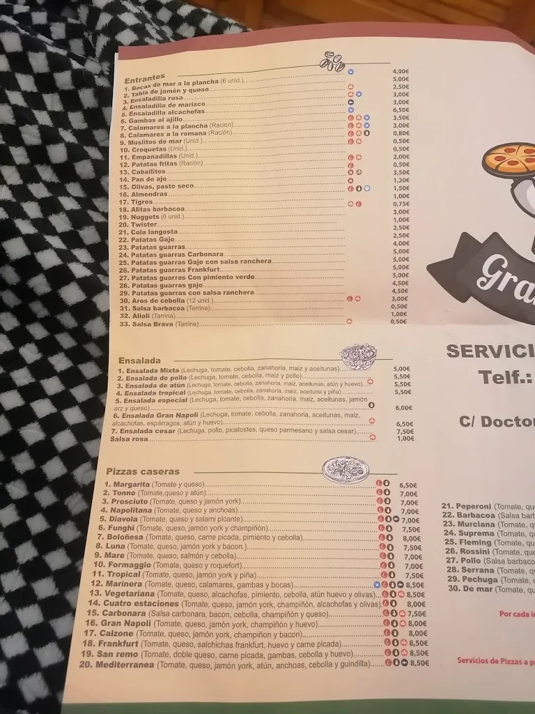 Menu_Pizzería Gran Napoli_Beniel_image_1