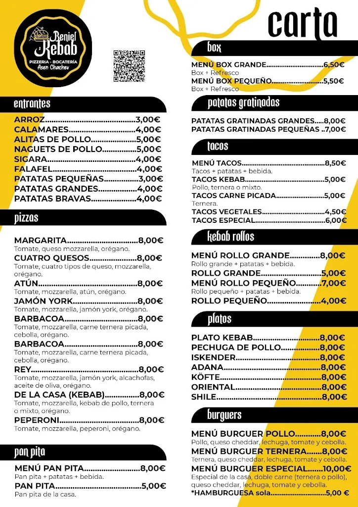 Menu_Pizzería Beniel Kebab_Beniel_image_1