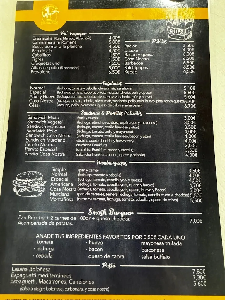 Menu_Pizzería La Cosa Nostra_Beniel_image_3