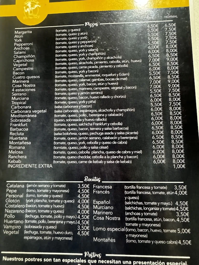 Menu_Pizzería La Cosa Nostra_Beniel_image_4