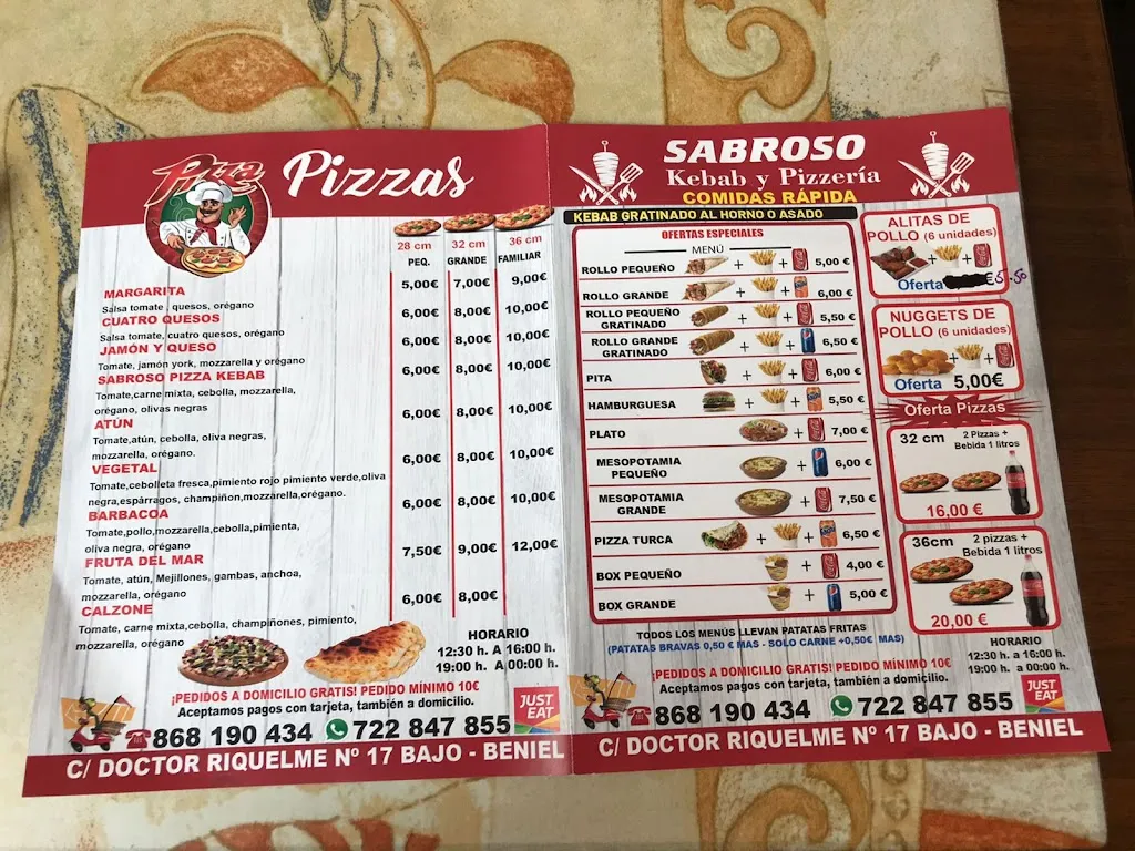 Sabroso kebab y pizzeria_Beniel_menu_image_1