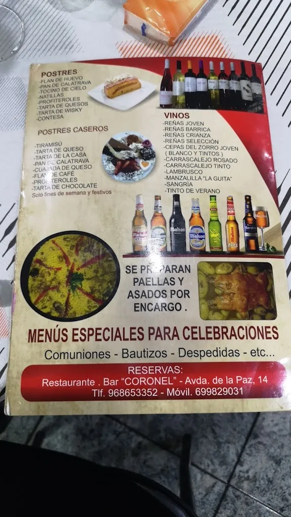 Menu_Restaurante Coronel_Bullas_immagine_4
