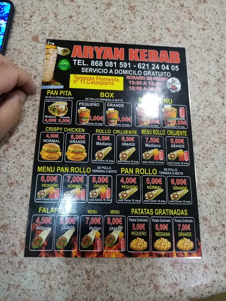 Menu_Aryan Kebab Calasparra_Calasparra_image_3