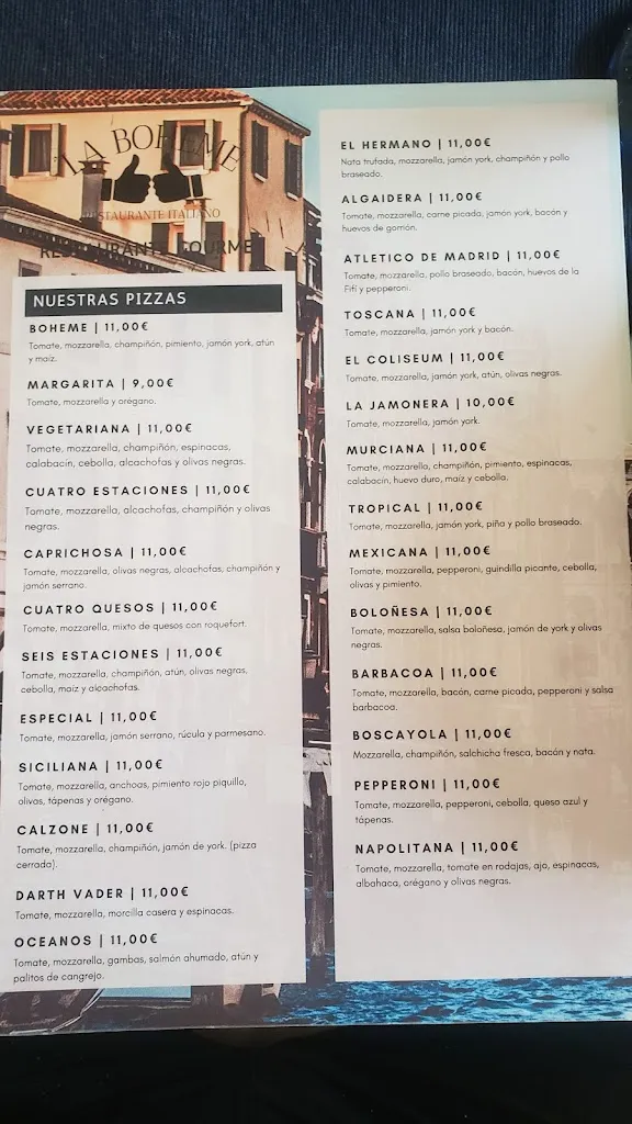Menu_Restaurante La Boheme_Archena_image_3