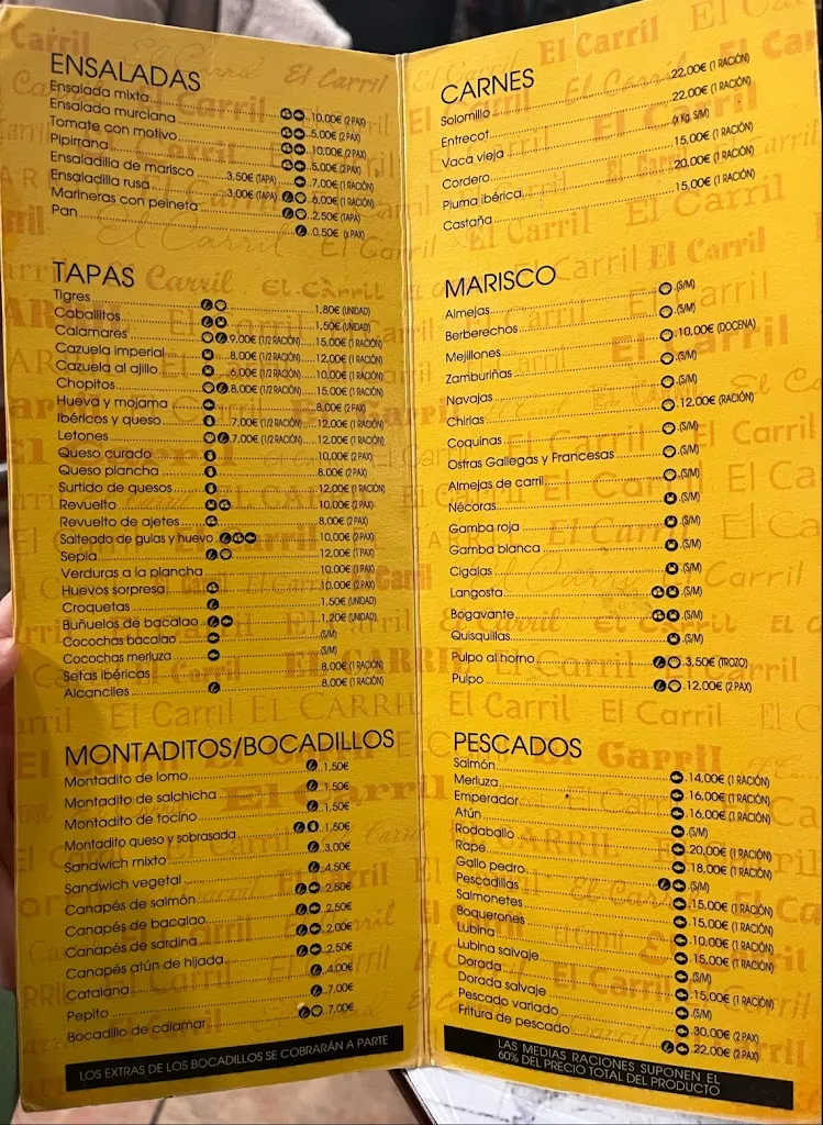 Menu_Bar El Carril_Archena_image_3