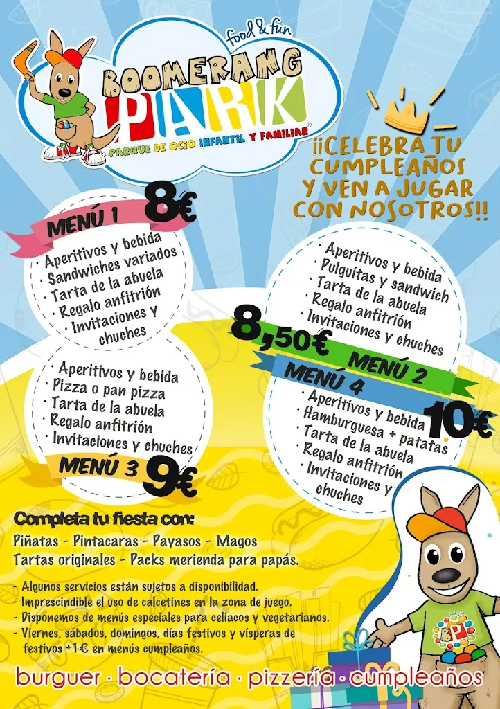 Menu_BOOMERANG PARK_Archena_image_1