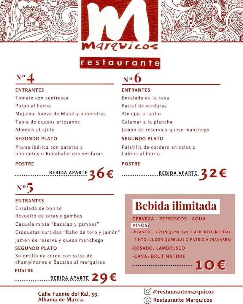 Menu_Restaurante Marquicos / Restaurantes en Alhama de Murcia_Alhama de Murcia_image_1