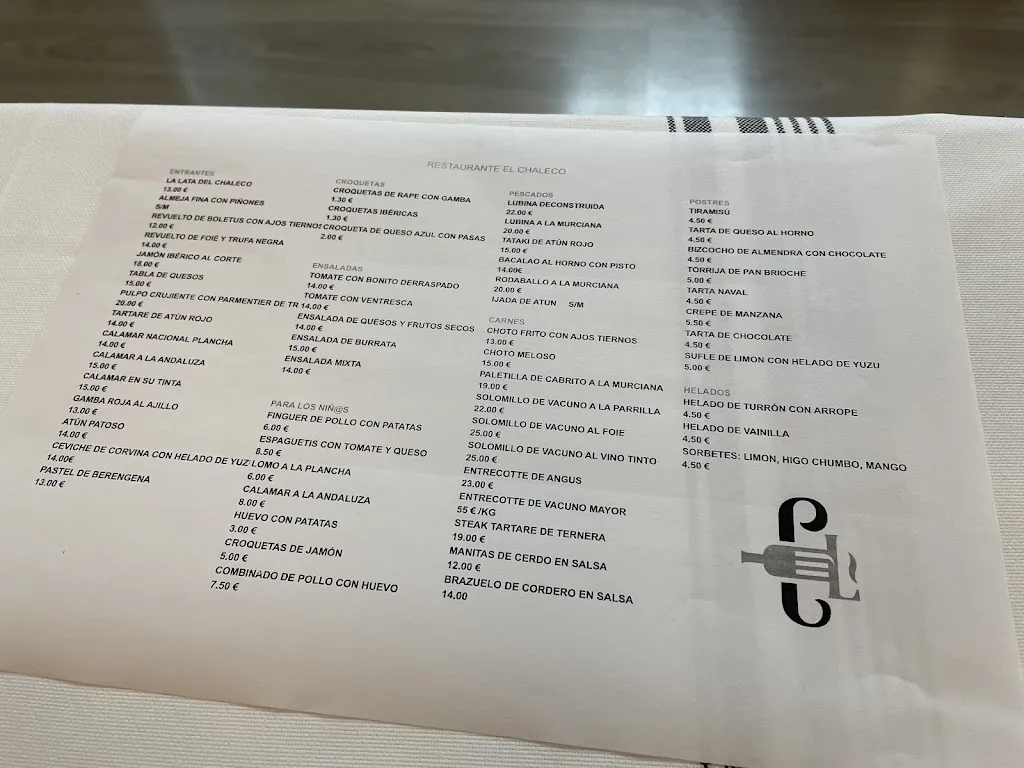 Menu_Restaurante El Chaleco_Alhama de Murcia_image_1