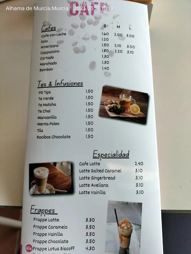 Menu_G's American Diner_Alhama de Murcia_image_2