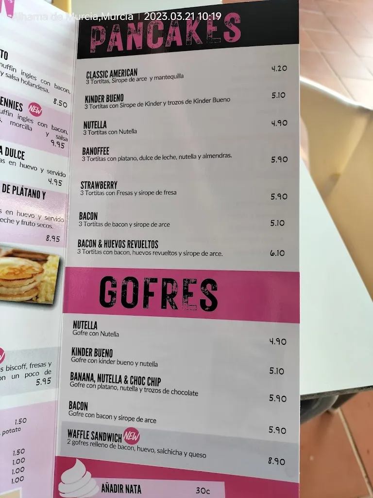 Menu_G's American Diner_Alhama de Murcia_image_3