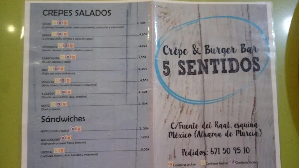 Menu_Crepe & Burger Bar 5 Sentidos_Alhama de Murcia_immagine_2