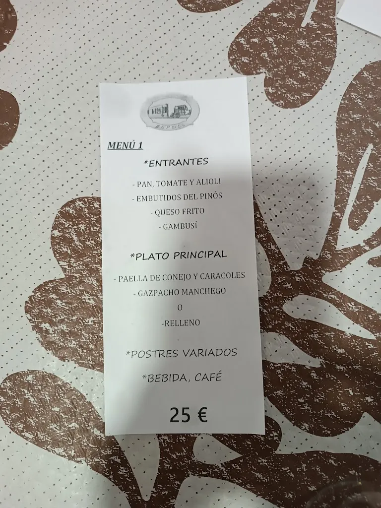 Menu_Restaurante El Poli_Pinós el/Pinoso_image_1