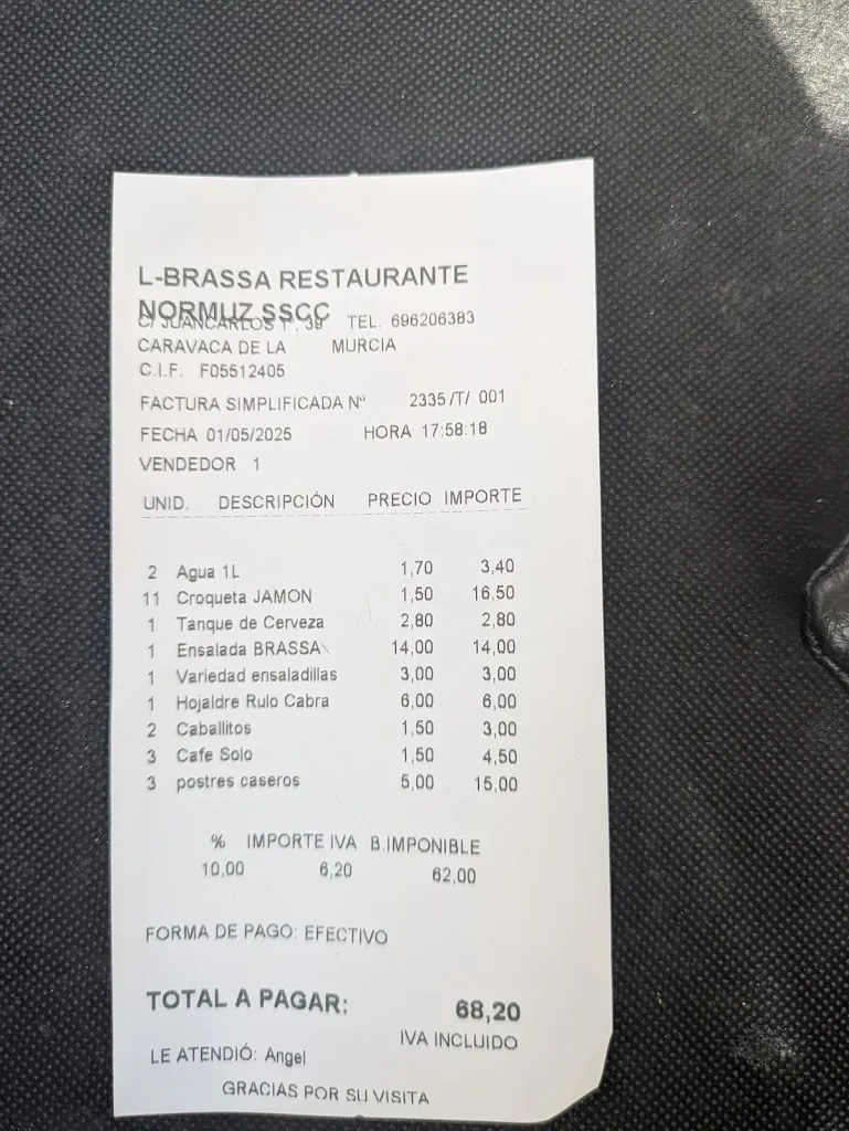 Yolanda LOPEZ ALEMANY_Restaurante L'Brassa_Caravaca_review