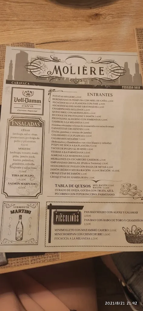 Menu_Bar Restaurante Moliere_Caravaca_image_4