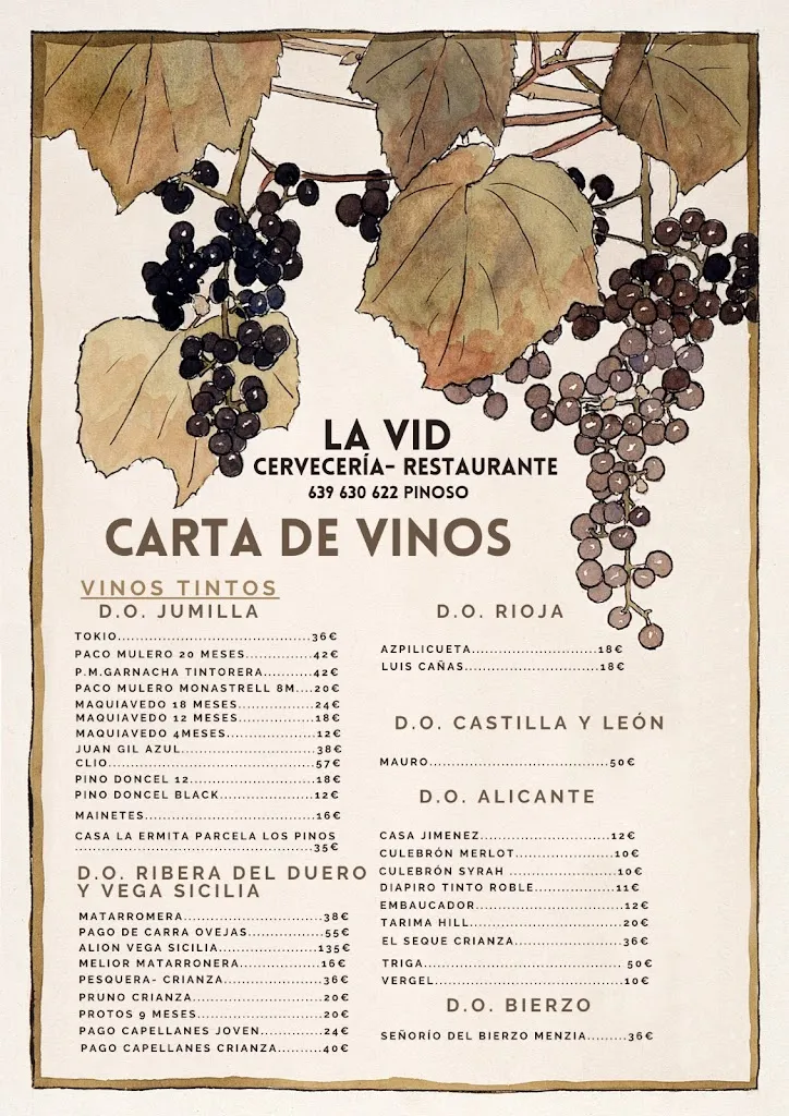 Menu_Restaurante La vid_Pinós el/Pinoso_image_4