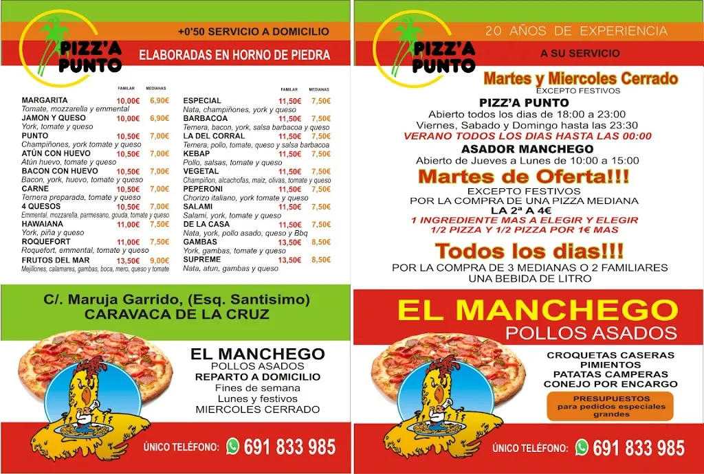 Menu_Pizz'a Punto_Caravaca de la Cruz_image_1