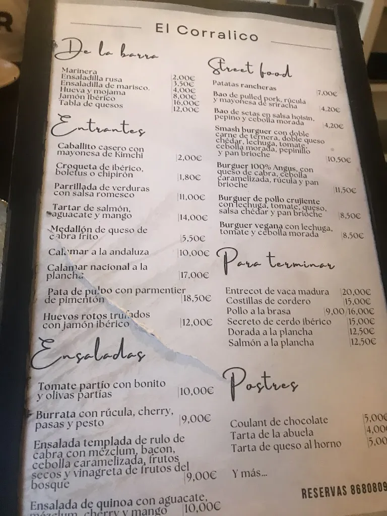 Menu_El Corralico de Tana_Esparragal_image_1