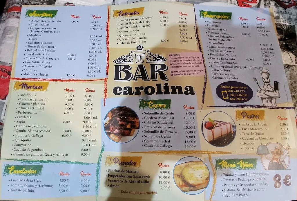 Menu_Bar Carolina_Cehegín_image_1