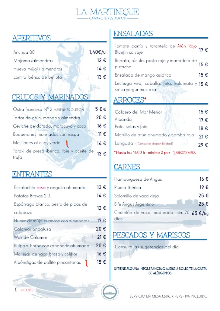Menu_Restaurante Camarote de la Martinique_La Manga del Mar Menor_image_1